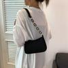 Estilo coreano Retro Feltro Bolsa Pequena Bolsa Quadrada 2024 Outono Ombro Portátil Moda Casual Estilo Ocidental Axila Pequena Bolsa Quadrada