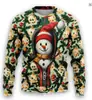 Europa e Estados Unidos transfronteiriços suéter masculino de Natal com impressão 3D gola redonda suéter masculino casual fornecedores de Natal