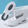 Zapatos de Enfermera Verano Mujer Hospital 2025 Nuevo Suela Suave Tacón de Cuña Transpirables Antiolor Blanco No Cansan Cuidado del Pie Zapatos Blancos