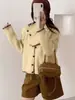 Bufanda de Estilo Coreano 2025 Otoño e Invierno Nuevo Cárdigan de Punto de Color Contrastante Suéter Chaqueta de Diseño Suelto Suave y Versátil para Mujer