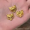 Colgante de Mascarilla de Zorro con Diamantes Chapado en Oro Collar de Zorro Llama Hueca Colgante de Pulsera Joyería Accesorios Hechos a Mano DIY