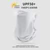 Mascarilla de Protección Solar para Hombres y Mujeres, Protector de Cuello Colgante de Oreja de Seda de Hielo, Máscara Parasol para Ciclismo, Velo Facial Completo de Verano, Toalla Facial y Cubre Cuello