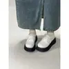 Zapatos de Estilo Japonés para Combinar con Faldas, Zapatos de Cuero con Velcro Grueso para Aumentar la Altura y Punta Ancha, Forrados de Felpa para Mujer, Novedad Invierno 2025, Zapatos Cálidos de Algodón