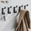 Gancho doble superior e inferior sin perforaciones para porche de sala de estar de hotel, gancho para ropa de moda creativa, impermeable, a prueba de humedad, gancho de aluminio espacial