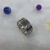 Anillo de Seis Palabras Mantra Toffee Plateado para Hombre, Plata Tailandesa, Estilo Ins, Diseño Original Retro Personalizado, Anillo Abierto Simple de Nicho