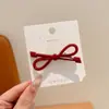 Grampo de cabelo vintage com laço de bolinhas, grampo bico de pato, design de nicho, franja lateral, grampo de cabelo feminino, todos os acessórios para cabelo
