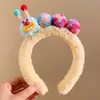 Diadema de Felpa con Estampado de Leopardo Rosa y Moño de Gatito para Mujer, Diadema Linda Versátil para Lavarse la Cara, Pasador, Tocado de Corona Alta