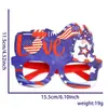 Decorações para o Dia da Independência Americana, Óculos, Fantasias para Festa Nacional, Adereços para Fotos, Armações de Óculos com Estrelas e Bandeira Vermelha, Branca e Azul