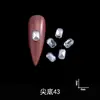 Venta al por mayor de fábrica torno de uñas especial transfronterizo forma de gota de agua pequeña fondo dorado Super Flash k9 fondo puntiagudo joyería para uñas con diamantes de imitación blancos