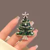 Broche de Natal Transfronteiriço Europeu e Americano Atmosfera Brilhante Diamante Floco de Neve Árvore de Natal Jaqueta Suéter Acessórios Pin de Classe Nicho