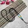 Fábrica de Origem Cordão de Colar Trançado Feito à Mão, Cordão Pendente Estilo Miçanga Seed Azul e Amarelo, Cordão para Pingente de Jade, Acessórios para Joias, Fabricante