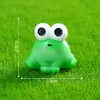 Paisaje en miniatura, rana creativa de ojos grandes que brilla en la oscuridad, decoración DIY, accesorio de bolsa sorpresa, adorno para tablero de coche o mesa