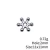 11x11 mm 0.72 g Plata Antigua DIY Aleación de Zinc Accesorios para Joyería Cuentas Espaciadoras