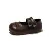 Sapatos de couro estilo francês para meninas, nova coleção outono 2026, sapatos retrô estilo princesa coreana para crianças, mocassins de sola macia para bebês e crianças pequenas