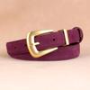 Cinturón de Terciopelo de Vaca para Mujer Nuevo Todo Fósforo Hebilla de Pin Cinturón de Cuero para Mujer Cinturón Decorativo para Jeans Fábrica en stock