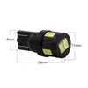 Fabricante de lámpara led para coche T10 5630 6SMD luz de posición W5W luz de lectura 5730 luz de matrícula carcasa negra
