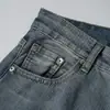 Jeans desgastados lavados tipo guadaña para hombre, estilo callejero americano, diseño plisado, pantalones de pierna ancha extragrandes, holgados y casuales