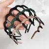 Diadema de verano con diseño texturizado para mujer, accesorio para el cabello de corona alta para uso diario, diadema de lujo de alta gama con dientes para mujer