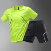 Traje Deportivo para Hombre Verano Fitness Camiseta de Manga Corta Ropa de Secado Rápido para Hombre Running Casual Ropa Deportiva 8802