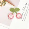 Tela de Cuadros Dulces Bordada con Frutas Cerezas Materiales Semi-Terminados Accesorios para el Cabello DIY Ropa Zapatos Sombreros Ropa de Muñecas Accesorios