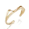 Pulsera Geométrica Asimétrica de Apertura Más Vendida Transfronteriza, Pulsera de Lujo Accesible Retro, Pulsera de Diseño Personalizado de Nicho para Mujeres