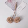 Colgante para Bolso con Borla de PU Serie Miu con un Toque de Lujo, Mini Accesorio de Cuero, Llavero con Bola de Borla Tejida Hecha a Mano para Bolso