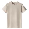Camiseta de Verão de Algodão Penteado 180g Gola Redonda Cor Pura Manga Curta Solta Masculina e Feminina Camiseta Cultural Roupa de Trabalho Logotipo