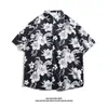 Atacado Transfronteiriço Camisas Havaianas de Manga Curta, Camisas de Manga Curta Masculinas, Novas Camisas Florais de Praia de Verão para Homens, Looks de Casal