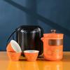Juego de Té de Viaje Camping al Aire Libre Taza de Té de Cerámica Regalo de Empresa Caja de Regalo Portátil Juego de Té Portátil