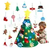 Adornos para árbol de Navidad de fieltro y tela no tejida educativos para niños transfronterizos, árbol de Navidad tridimensional DIY hecho a mano