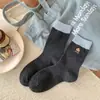 Meias de Cachorrinho de Desenho Animado para Mulheres, Meias Quentes de Lã Espessas de Meia Panturrilha para Outono e Inverno, Meias Slouch Absorventes de Suor e Respiráveis de Estilo Japonês, Meias Longas para Mulheres