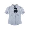 2024 Verano Nuevo Super Hada Falda Abullonada Falda Corta Mujer Pequeña Uniforme JK Camisa de Manga Corta Cintura Manga Burbuja