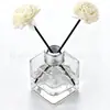 Botella cuadrada transparente para aromaterapia 250ml, botella difusora de perfume de ratán y flor seca 200ml, decoración de botella para aromaterapia de aceites esenciales
