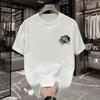 Camiseta de manga corta Top para hombre y mujer Verano Ins Estampado de gato lindo moderno Suelto Sencillo Manga media Versátil Camiseta básica