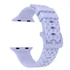 Adequado para Apple Watch Ultra 9876543210 Series, Pulseira de Relógio de Silicone Cor Sólida com Fivela Colorida Padrão Trançado