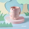 Taza de Cepillo de Dientes Linda Creativa Forma de Bebé Masculino y Femenino Taza para Beber Estilo Escandinavo Pareja Taza de Cepillo de Dientes Boca de Dinosaurio Taza para Enjuague Bucal