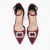 Sandalias de Verano para Mujer con Punta y Hebilla Moda Versátiles Gamuza Glamurosas para Fiesta Calzado Exterior Sandalias de Tacón Alto