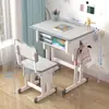 Mesa e Cadeira Escolares para Alunos do Ensino Fundamental e Médio Mesa de Estudo Infantil Ajustável Mesa de Escrita para Crianças Conjunto de Mesa para Lição de Casa