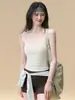 Camiseta sin mangas deportiva de verano, color liso, versátil, ajustada, ropa interior para mujer, camisola, prenda exterior, conjunto de yoga, shorts básicos, conjunto de fitness