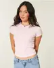 Camiseta Redonda de Manga Corta Multicolor Básica de Color Sólido para Mujer, Ajuste Delgado, Costilla, Transfronteriza Europea y Americana 2026
