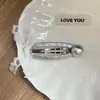 Plata Cuero Cuenco Corea del Sur Nuevo Amor BB Pasador Dulce Fresco Anillo para el Cabello Encaje Lazo Pinza Lateral