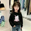 2026 Nuevo Bebé Niño Algodón Puro Cuello Redondo Camiseta Base Niñas Dibujos Animados Moda Manga Larga Camiseta Ropa de Primavera y Otoño