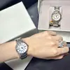 Nuevo Modelo de Reloj de la Emperatriz Viuda, Reloj para Mujer Saturno Azul Hielo Triturado, Reloj para Mujer Fruta del Dragón Verde Menta, Disponible para Dropshipping