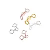 Pulseira colar com fecho de prata S925 conector de mola de cabeça dupla fecho de retenção de cor material para joias DIY acessórios de alta qualidade