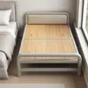 Cama plegable para la hora del almuerzo, madera maciza, no requiere montaje, cama individual, resistente y duradera, adecuada para apartamentos de alquiler, hogares y como una cama plegable simple para niños.