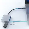 Estação de acoplamento 3 em 1 Tipo-C para HDMI em estoque, cabo adaptador OTG para mouse e teclado de computador, dock de expansão para celular