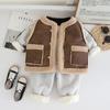 Ropa para Niños Yihui Traje de Invierno para Niños Nuevo Otoño e Invierno Chaleco Sudadera Bebé Niño Forrado de Lana Engrosado Conjunto de Tres Piezas para Niños