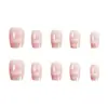Cristal Rosa Ojo de Gato Textura de Alta Gama Estilo Girly Estilo Hermana Real Manicura Estilo Corto 30-t Manicura Portátil