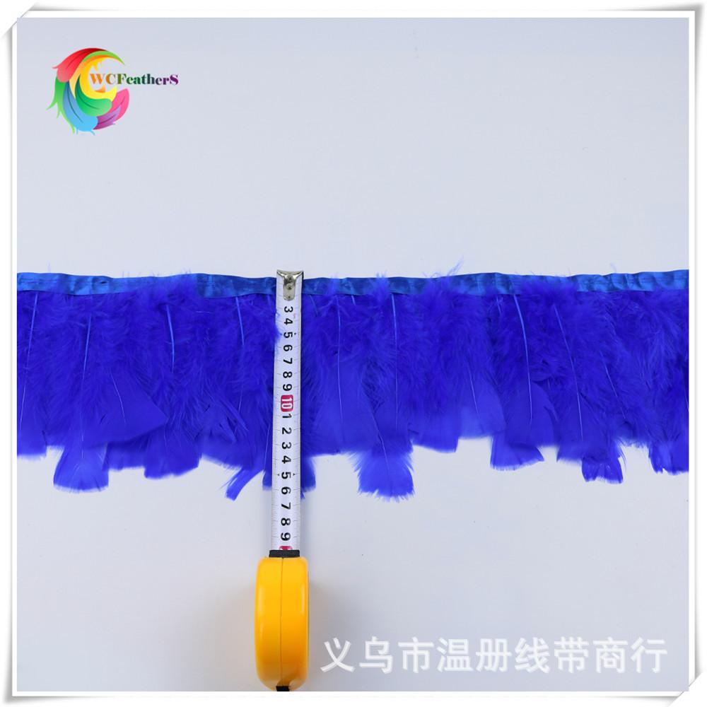 6 royal blue turkey feather tr