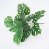Hojas de Monstera artificiales, follaje falso para tapicería suave, flores artificiales, plantas en maceta para paisajismo, decoración del hogar estilo nórdico y arreglos decorativos